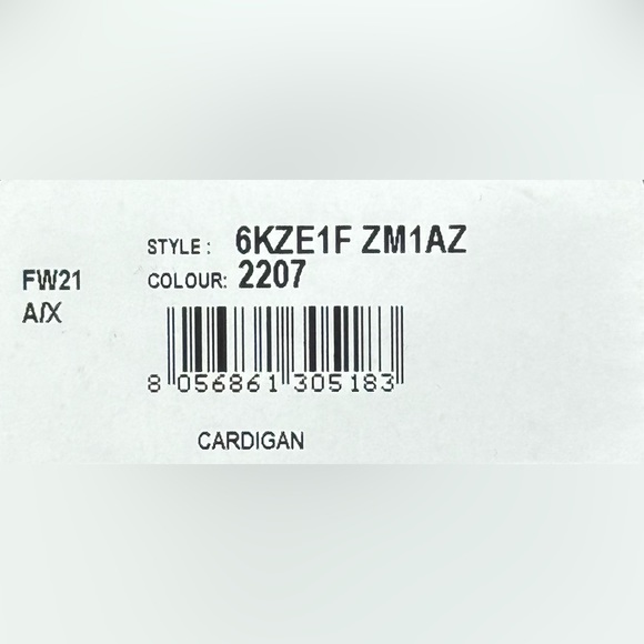 ARMANI EXCHANGE HOODED ZIP LOGO SWEATSHIRT NAVY/GRAY - Picture 2 of 2